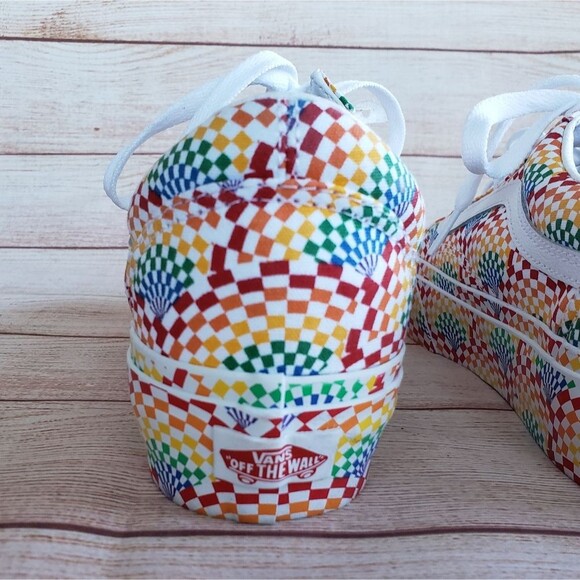 Vans Unisex Off The Wall Old Skool Classic Stripe Skater Style Platform Sneakers - Picture 6 of 11